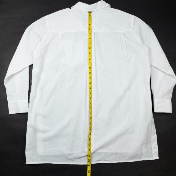 Madewell Oversized Ex-Boyfriend Tunic Shirt Women's Small Solid White NG910 - Picture 12 of 15